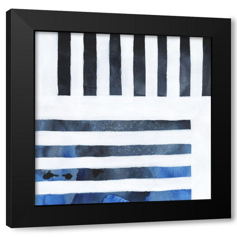Blue Screen IV Black Modern Wood Framed Art Print by Popp, Grace