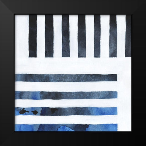 Blue Screen IV Black Modern Wood Framed Art Print by Popp, Grace