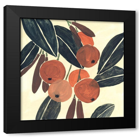 Kumquat I Black Modern Wood Framed Art Print with Double Matting by Wang, Melissa