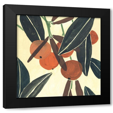 Kumquat II Black Modern Wood Framed Art Print by Wang, Melissa