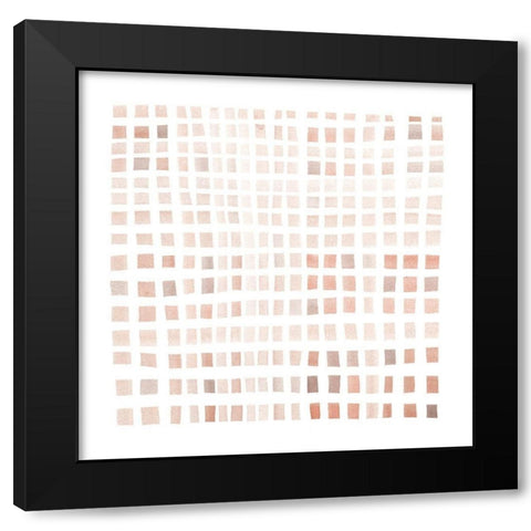 Woven IV Black Modern Wood Framed Art Print with Double Matting by Scarvey, Emma