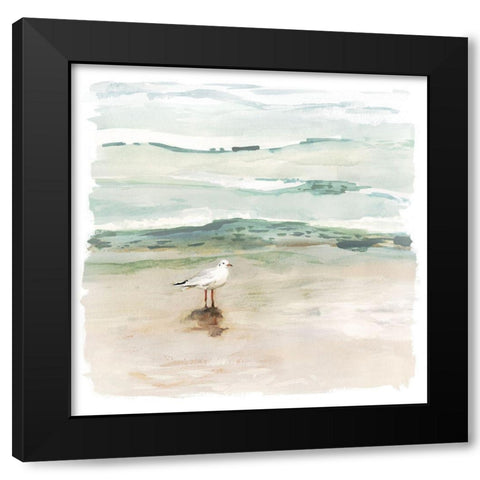 Seagull Cove I Black Modern Wood Framed Art Print with Double Matting by Borges, Victoria