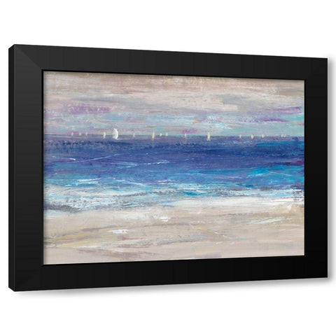 Distant Regatta I Black Modern Wood Framed Art Print with Double Matting by OToole, Tim