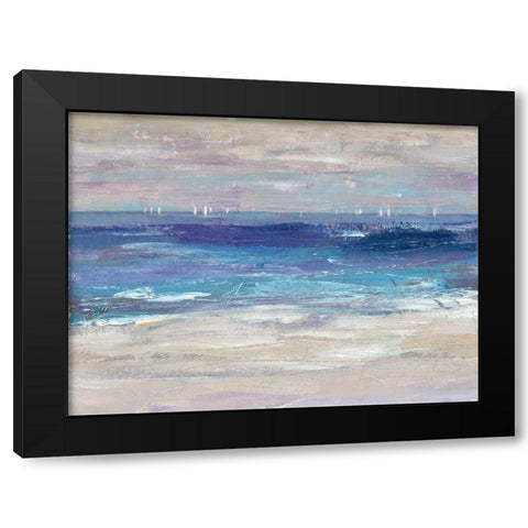 Distant Regatta II Black Modern Wood Framed Art Print with Double Matting by OToole, Tim