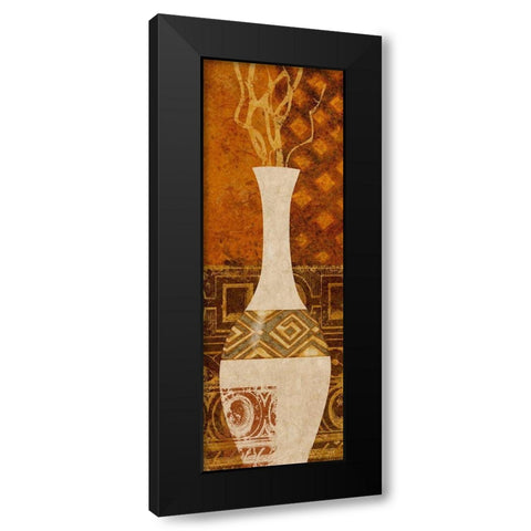 Ethnic Vase I Black Modern Wood Framed Art Print with Double Matting by Saunders, Alonzo