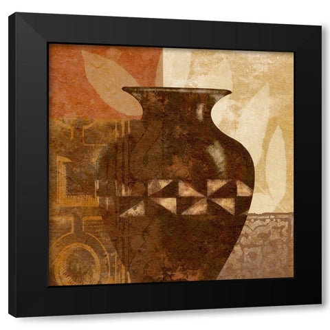 Ethnic Vase IV Black Modern Wood Framed Art Print with Double Matting by Saunders, Alonzo