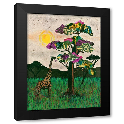 Planes of Africa II Black Modern Wood Framed Art Print with Double Matting by Saunders, Alonzo