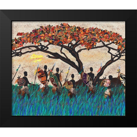 Planes of Africa III Black Modern Wood Framed Art Print by Saunders, Alonzo