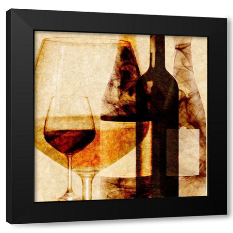 Smokey Wine I Black Modern Wood Framed Art Print by Saunders, Alonzo
