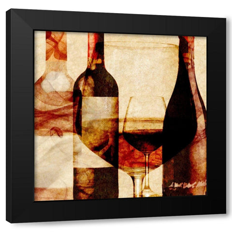 Smokey Wine II Black Modern Wood Framed Art Print by Saunders, Alonzo