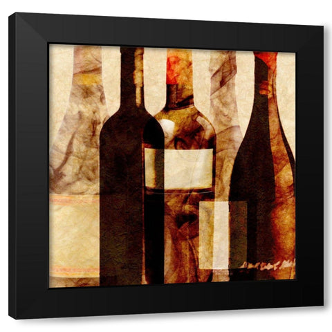 Smokey Wine IV Black Modern Wood Framed Art Print with Double Matting by Saunders, Alonzo