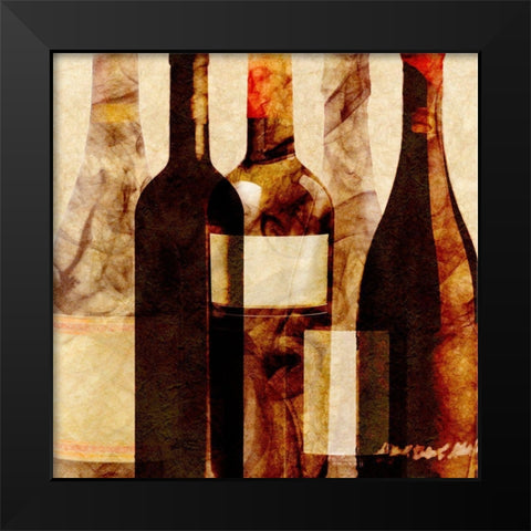 Smokey Wine IV Black Modern Wood Framed Art Print by Saunders, Alonzo