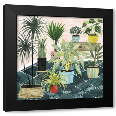 Modern Jungle II Black Modern Wood Framed Art Print with Double Matting by Popp, Grace