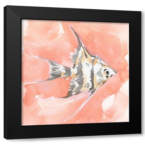 Blush and Ochre Angel Fish I Black Modern Wood Framed Art Print with Double Matting by Green, Jacob