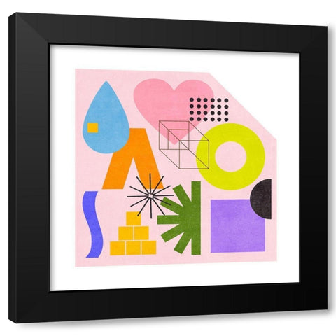 Love is Love IV Black Modern Wood Framed Art Print with Double Matting by Wang, Melissa