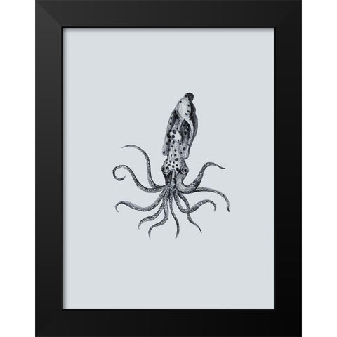 Marine Life II Black Modern Wood Framed Art Print by Wang, Melissa