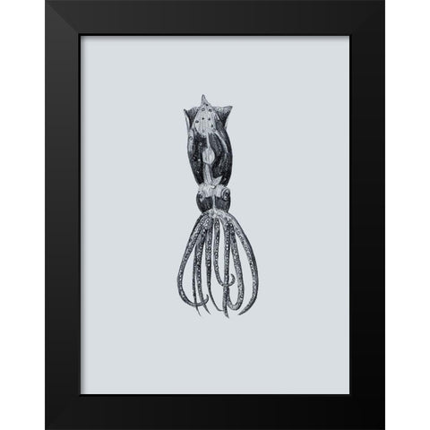 Marine Life III Black Modern Wood Framed Art Print by Wang, Melissa