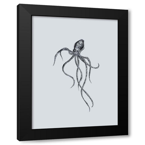 Marine Life IV Black Modern Wood Framed Art Print with Double Matting by Wang, Melissa