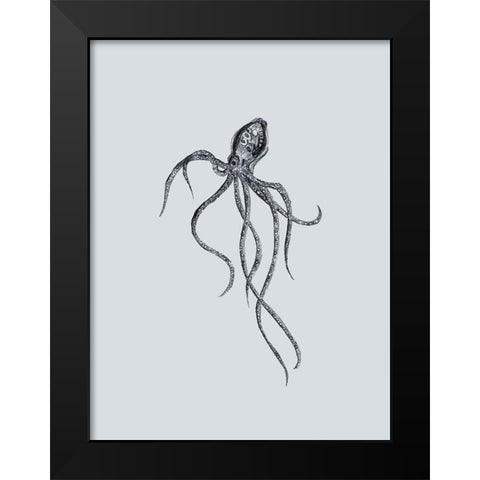 Marine Life IV Black Modern Wood Framed Art Print by Wang, Melissa