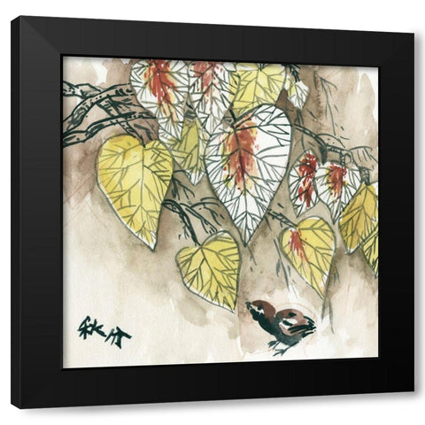 Autumnal I Black Modern Wood Framed Art Print with Double Matting by Wang, Melissa