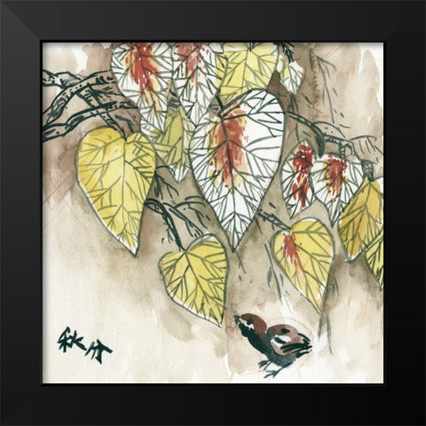 Autumnal I Black Modern Wood Framed Art Print by Wang, Melissa