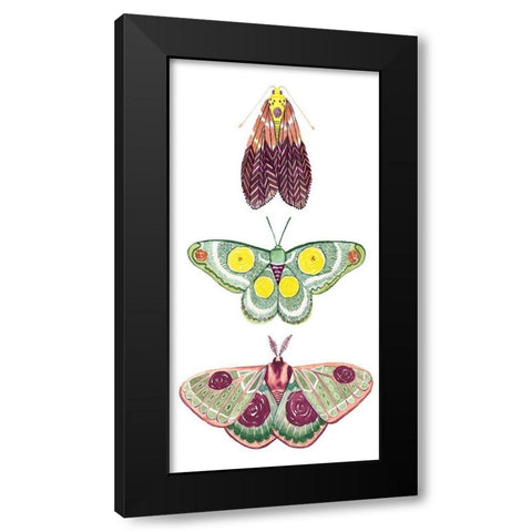 Moth Fairies I Black Modern Wood Framed Art Print by Popp, Grace