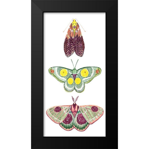 Moth Fairies I Black Modern Wood Framed Art Print by Popp, Grace