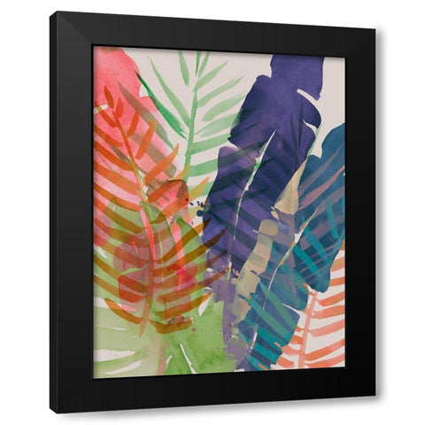 Electric Palms I Black Modern Wood Framed Art Print with Double Matting by Parker, Jennifer Paxton