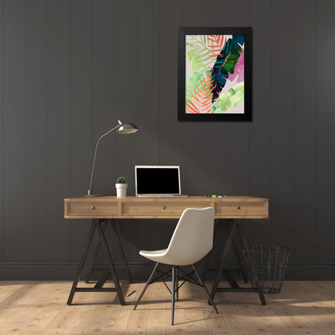 Electric Palms II Black Modern Wood Framed Art Print by Parker, Jennifer Paxton