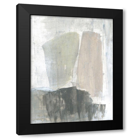 Muted Mod Shapes II Black Modern Wood Framed Art Print by Goldberger, Jennifer