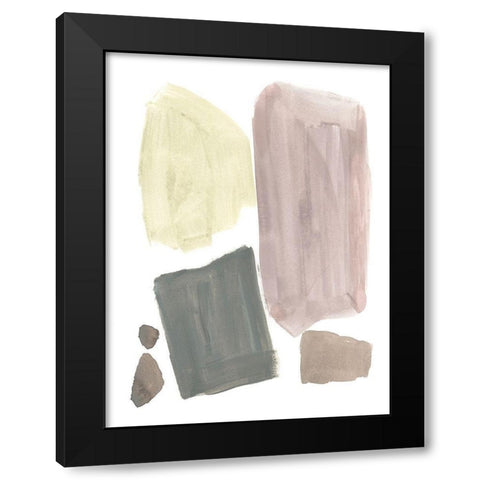 Muted Mod Shapes IV Black Modern Wood Framed Art Print by Goldberger, Jennifer