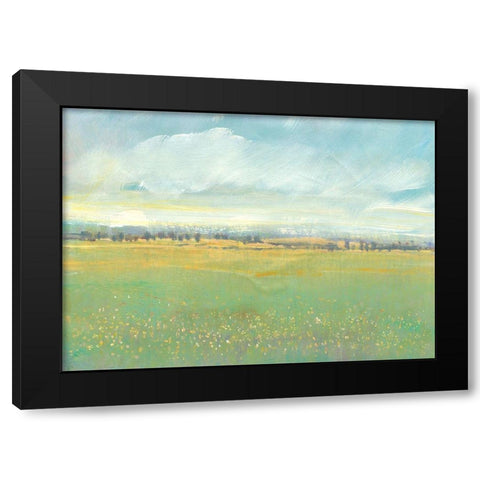 Soft Meadow Light II Black Modern Wood Framed Art Print with Double Matting by OToole, Tim