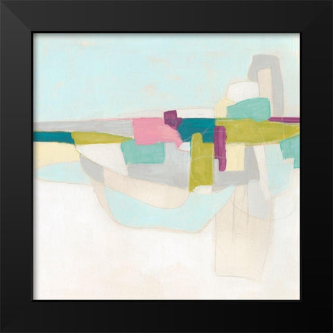 Facet Fields II Black Modern Wood Framed Art Print by Vess, June Erica