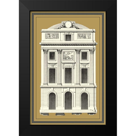 Grand Facade IV Black Modern Wood Framed Art Print by Deneufforge