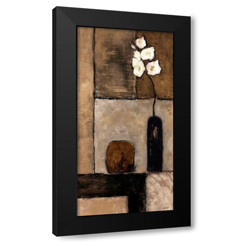 Earthy Orchid Panel I Black Modern Wood Framed Art Print by Bagnato, Judi