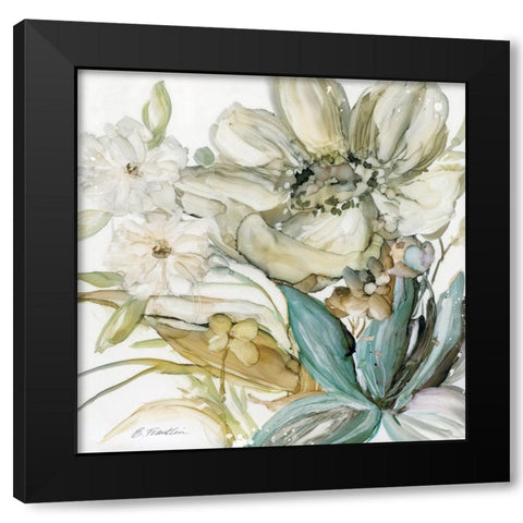 Seaglass Garden II Black Modern Wood Framed Art Print by Franklin, Elizabeth