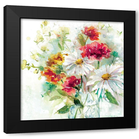 Garden Jar II Black Modern Wood Framed Art Print by Franklin, Elizabeth