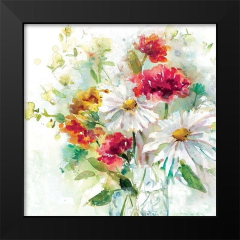 Garden Jar II Black Modern Wood Framed Art Print by Franklin, Elizabeth