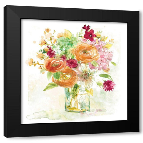 Garden Jar III Black Modern Wood Framed Art Print with Double Matting by Franklin, Elizabeth
