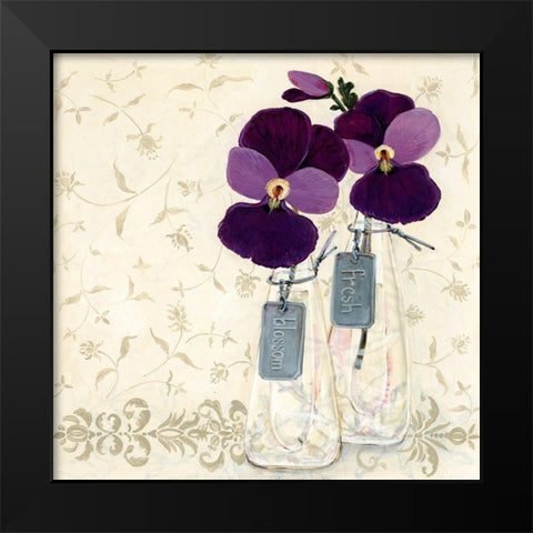 Inspired Purple Black Modern Wood Framed Art Print by Boem, O.