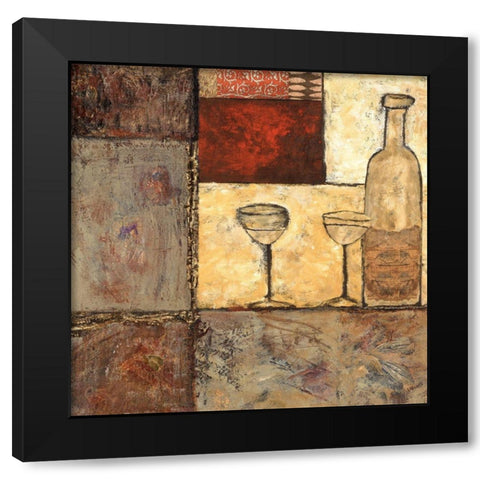 Wine for Two I Black Modern Wood Framed Art Print by Franklin, Elizabeth