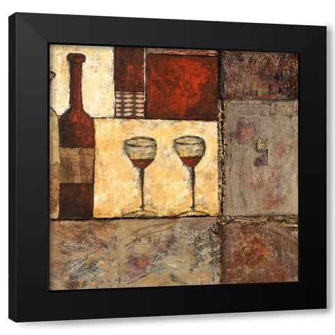 Wine for Two II Black Modern Wood Framed Art Print by Franklin, Elizabeth