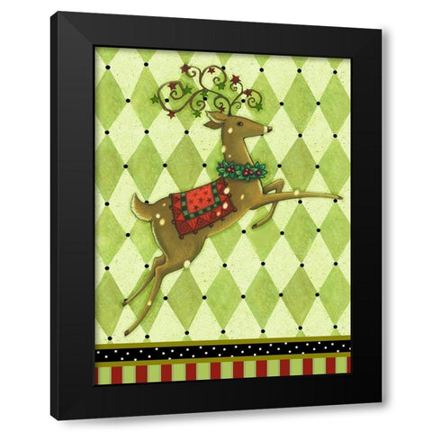 Harlequin Christmas I Black Modern Wood Framed Art Print by Eisner, Viv