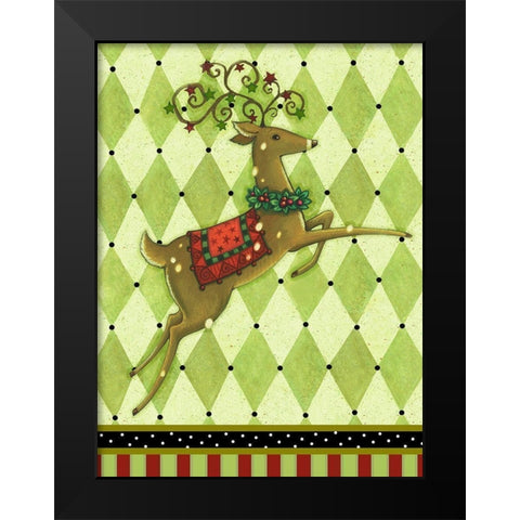 Harlequin Christmas I Black Modern Wood Framed Art Print by Eisner, Viv