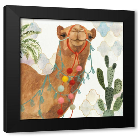 Meet me in Marrakech III Black Modern Wood Framed Art Print by Borges, Victoria