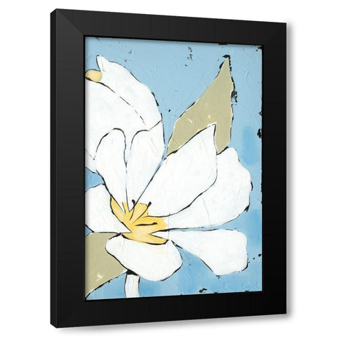 White Tulip Triptych III Black Modern Wood Framed Art Print with Double Matting by Reynolds, Jade
