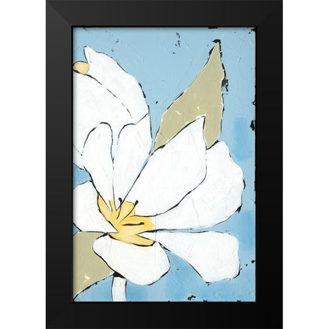 White Tulip Triptych III Black Modern Wood Framed Art Print by Reynolds, Jade