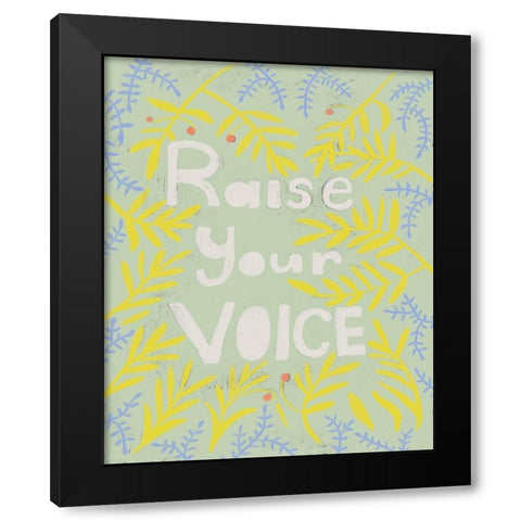 Her Voice I Black Modern Wood Framed Art Print with Double Matting by Zarris, Chariklia