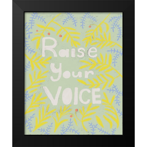 Her Voice I Black Modern Wood Framed Art Print by Zarris, Chariklia