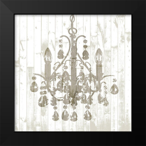 Shiplap Chandelier I Black Modern Wood Framed Art Print by Goldberger, Jennifer